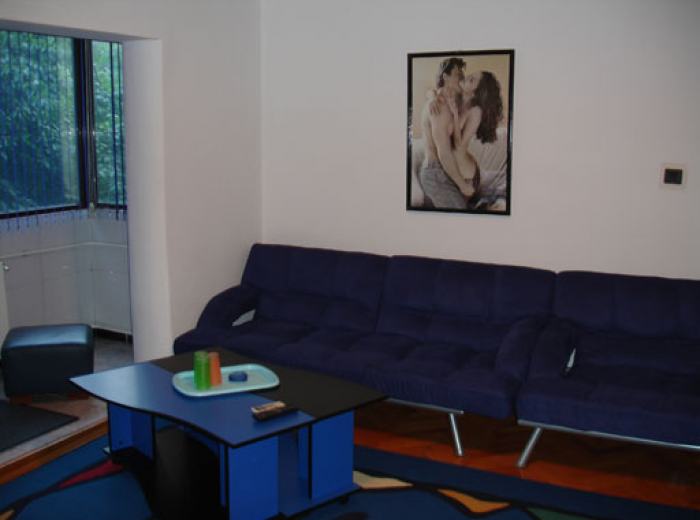 Short term apartment in Timisoara, living room with sofa bed