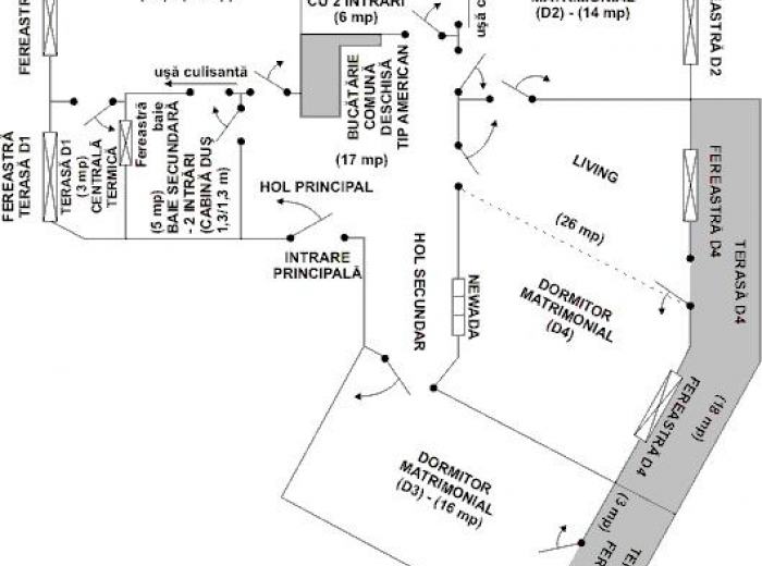 Apartamente regim hotelier Vidican Timisoara (ap.6-schita)